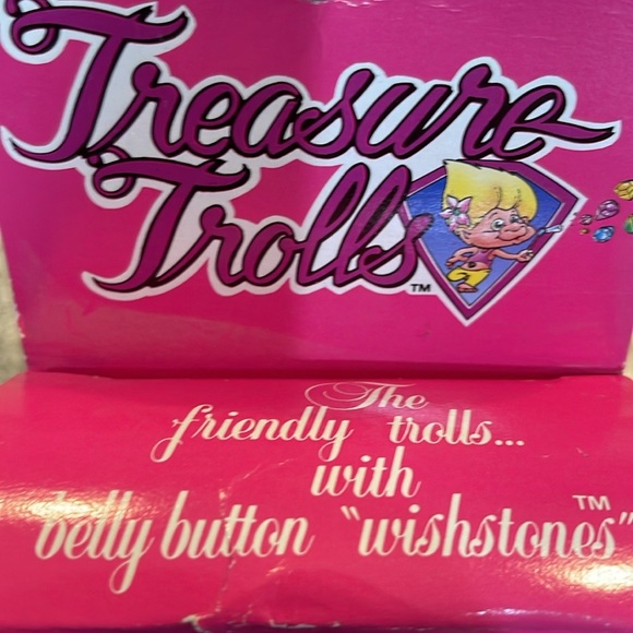 Vintage Treasure Troll with Wishstone - Orange Hair 1991 New in Box - Picture 3 of 4